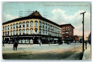 1911 Monroe And South Division Street Grand Rapids Michigan MI Posted Postcard