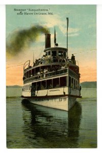 MD - Havre de Grace. Steamer Susquehanna
