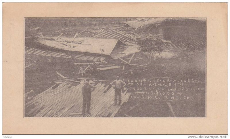 State Mutual Cyclone Insurance Co. Advertisement postcard , LAPEER , Michigan...