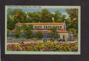 OH Carnivora House Walbridge Park Zoo Toledo Ohio Linen Postcard