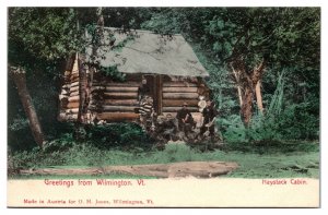 Antique Greetings from Wilmington, Haystack Cabin, Wilmington, VT Postcard