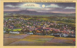 Tennessee Birds Eye View Of Sevierville Great Smoky Mountains In Background C...