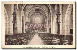 Montsegur - Interior of & # 39Eglise - Old Postcard