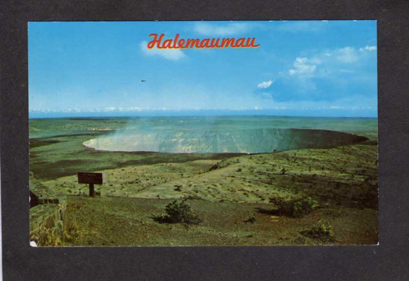 HI Halemaumau Volcano Crater Hawaii Vulcanoes National Park Postcard