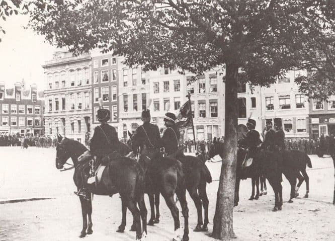 Vaandelparade Amstelveld Amsterdam in 1893 Postcard