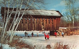 Vintage Postcard Winter Magic Season Skiers on Snow Children Playing Outside