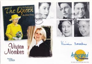 Vivien Noakes Queen Elizabeth II Book Author Hand Signed FDC