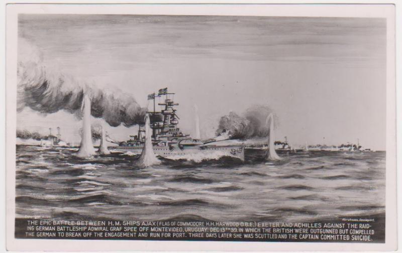 BATTLE OF THE RIVER PLATE  - WW2 WARSHIPS