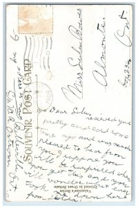 1909 Anthropomorphic Crescent Moon Couple Romance Belleville Ontario Postcard