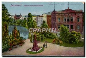 Dusseldorf Old Postcard Partie am corneliusplatz