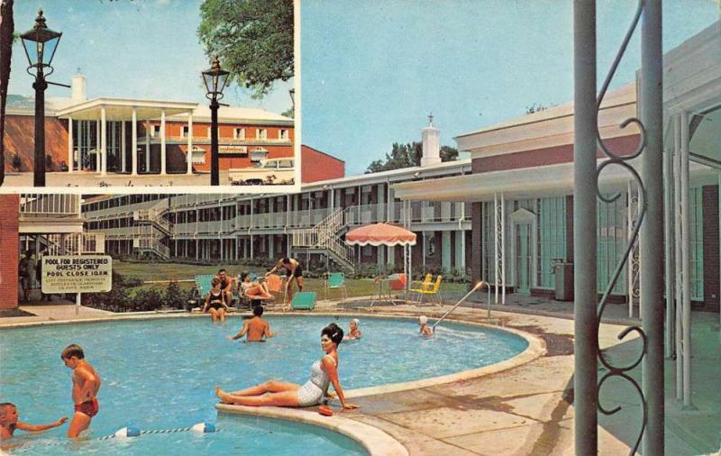 Mobile Alabama swimming pool & entrance Ramada Inn vintage pc ZA440476