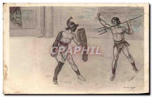 Postcard Ancient Rome Gladiators Games