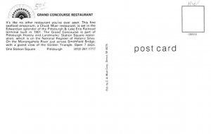 Grand Concourse Restaurant Pittsburgh, Pennsylvania PA Postcard