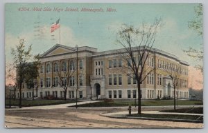 Minneapolis Minnesota~West Side High School~Vintage Postcard