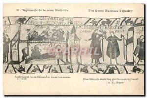 Old Postcard Queen Mathilde Tapestry After the death of King Edward