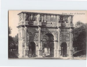 Postcard Arco di Constantino Rome Italy