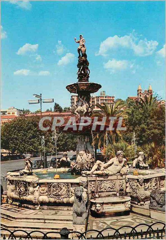 Modern Postcard by fountain Messina montorsoll