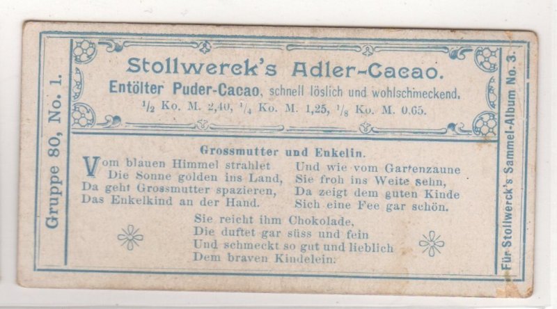 German - Stollwerck Brothers Chocolate, Series 90 Complete, #1-6 Ships