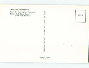 Unused Pre-1980 THREE VIEWS ON CARD Chicago Illinois IL ho7822@