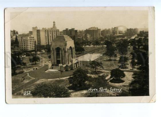 174133 AUSTRALIA SYDNEY Hyde Park Vintage photo postcard