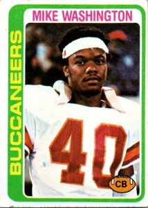 1978 Topps Football Card Mike Washington Tampa Bay Buccaneers sk7120