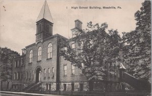 Postcard High School Building Meadville PA