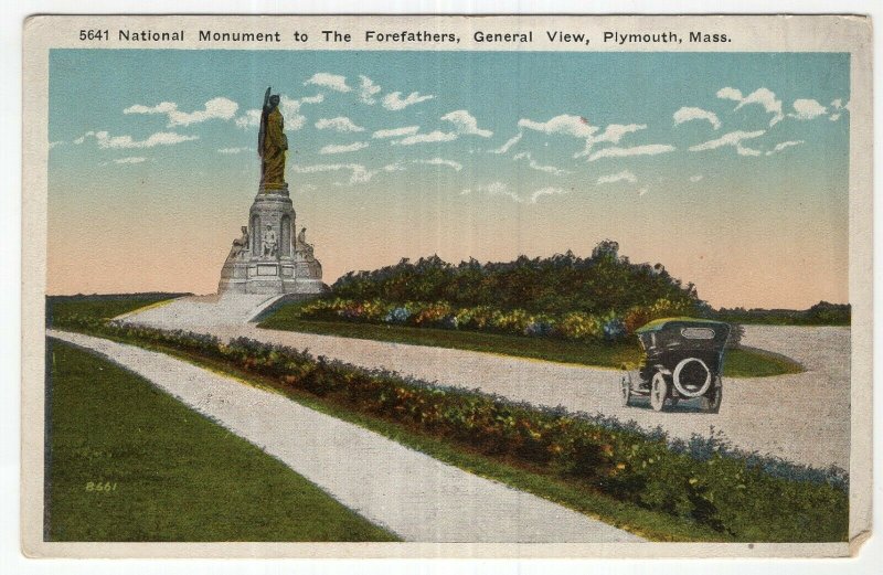 Plymouth, Mass, National Monument to The Forefathers, General View