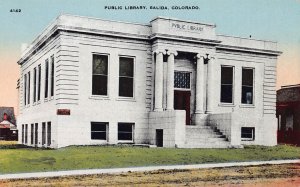 Public Library, Salida, Colorado, Early Postcard, Unused