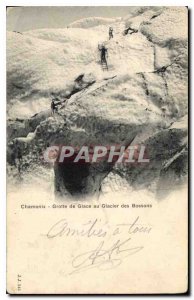 Old Postcard Chamonix Ice Cave Glacier des Bossons