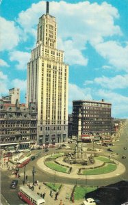 USA Lafayette Square Soldiers Monument Rand Building Buffalo Postcard 07.49