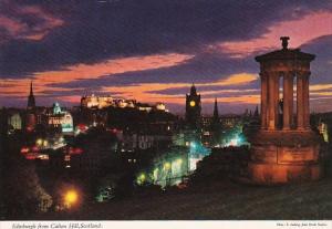 Scotland Edinburgh From Calton Hill At Night