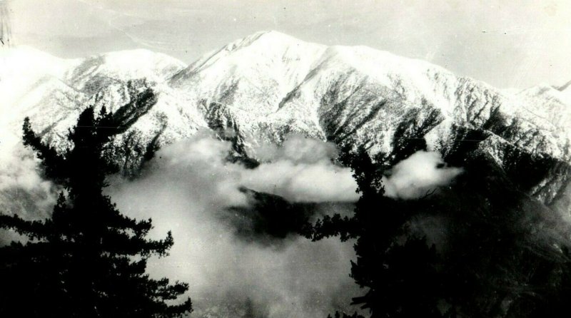 Vintage RPPC Old Baldy Mt San Antonio From Mt Wilson, CA Real Photo Postcard P13 