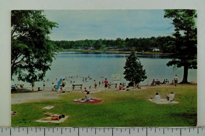 Bathing Beach, Wilson State Park, Harrison, Michigan Vintage Postcard P55