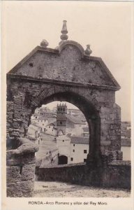 Spain Ronda Arco Romano y sillon del Rey Moro Real Photo