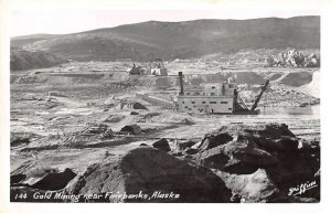 Fairbanks Alaska Gold Mining Real Photo Vintage Postcard AA43576