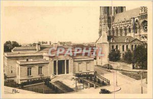 Old Postcard The City Reims Library resurgent Cornegie