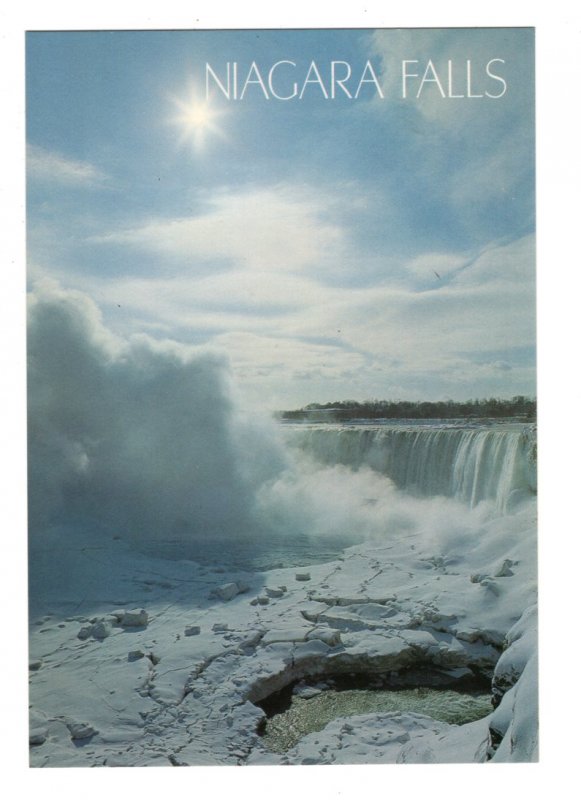 Large 5 X 7 inch, Horseshoe Falls, Winter Sunlight, Niagara Falls, Ontario,