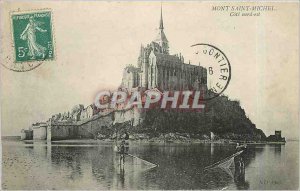 Old Postcard Mont Saint Michel Cote North East Fishing Pecheurs