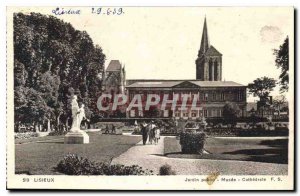 Old Postcard Lisieux Public Gardens Cathedral Museum
