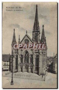 Old Postcard Mulhouse H Rh Protestant Temple