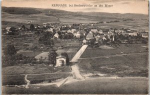 1910s Bird's Eye View Kemnade Bodenwerder Germany Real Photo Postcard