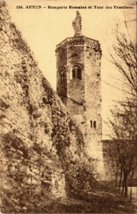 CPA AUTUN - Remparts Romains et Tour des Ursulines (354378)