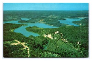 Aerial View Beautiful Lake Of The Ozarks Missouri Postcard