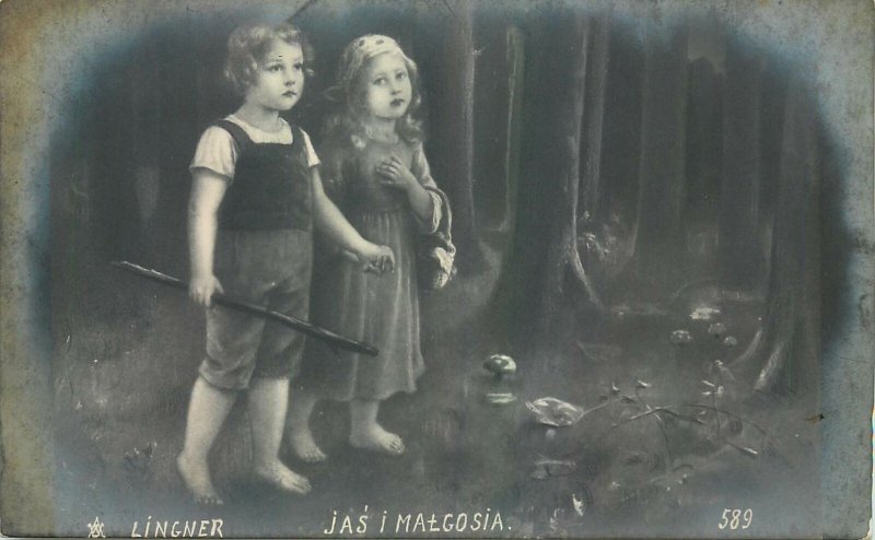 Early art postcard Lingner Jas i Malgosia