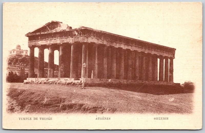 Vtg Athens Greece Temple de Thesee Athenes 1910s View Old Postcard