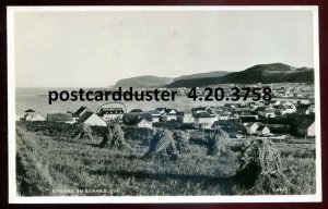 h3821- RIVIERE AU RENARD Quebec 1930s Panoramic View. Real Photo Postcard by Hay