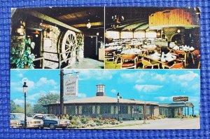 Vtg 1960's THE COMMODORE RESTAURANT Interior/Exterior North Beverly MA Postcard