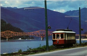 Nelson Streetcar Kootenay Lake BC Transportation Unused Vintage Postcard G65