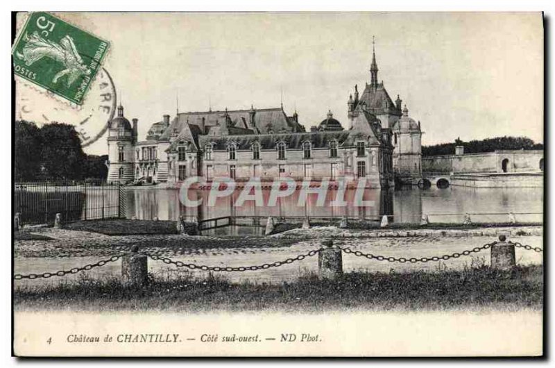 Old Postcard Chateau de Chantilly South West Coast