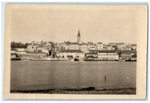 1952 Piers on Sava Belgrade Urban Tourist Company Serbia RPPC Photo Postcard